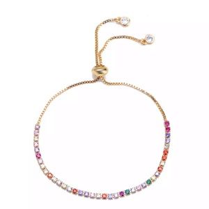 Rory Rainbow Gemstone Bolo Bracelet